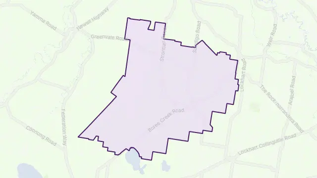 Boree Creek Area Boundary Map