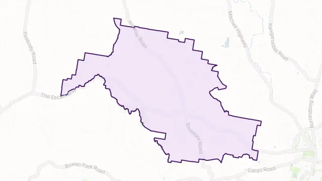 Borenore Area Boundary Map