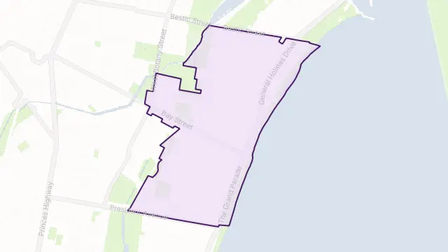 Brighton-Le-Sands Area Boundary Map