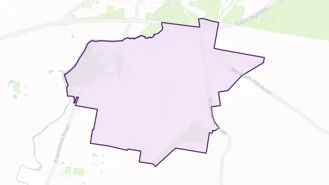 Brisbane Grove Area Boundary Map