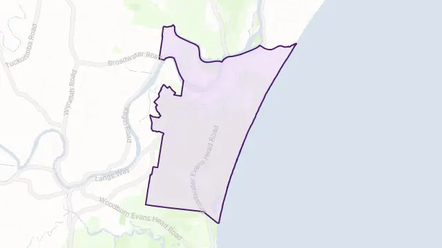 Broadwater Area Boundary Map