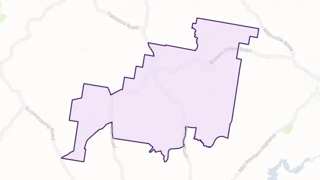Browns Creek Area Boundary Map
