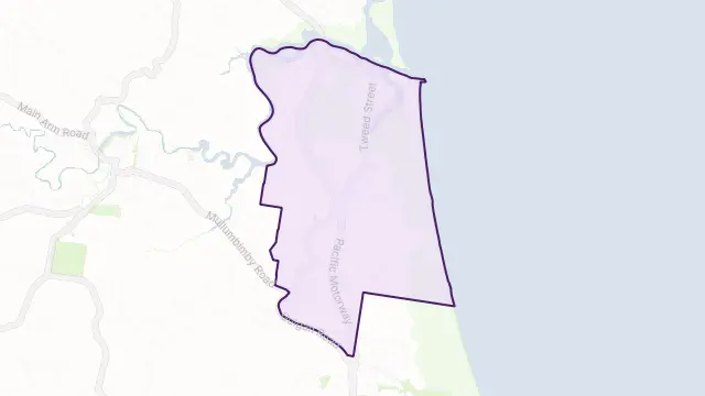Brunswick Heads Area Boundary Map