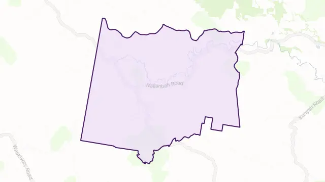 Bucca Wauka Area Boundary Map