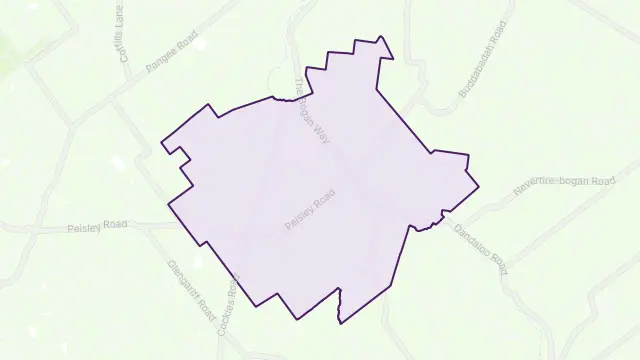 Buddabadah Area Boundary Map