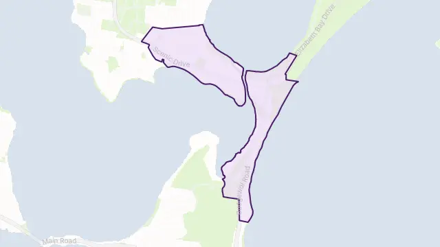 Budgewoi Area Boundary Map