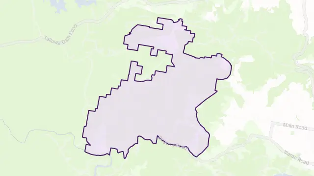 Budgong Area Boundary Map
