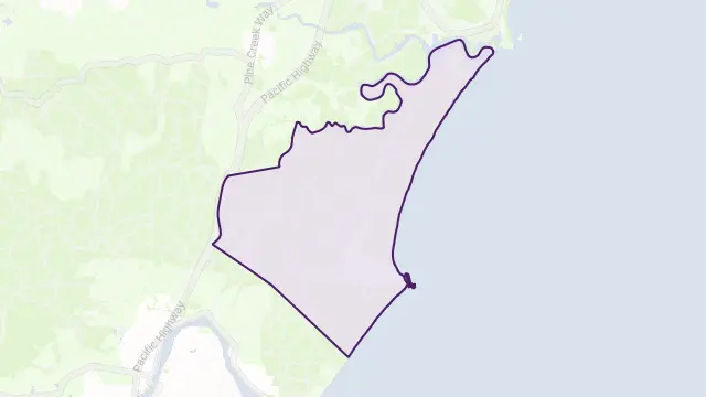 Bundagen Area Boundary Map