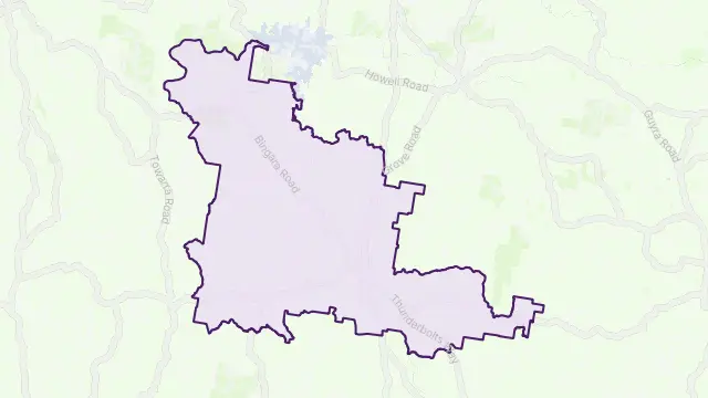 Bundarra Area Boundary Map