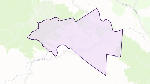Bundook Area Boundary Map