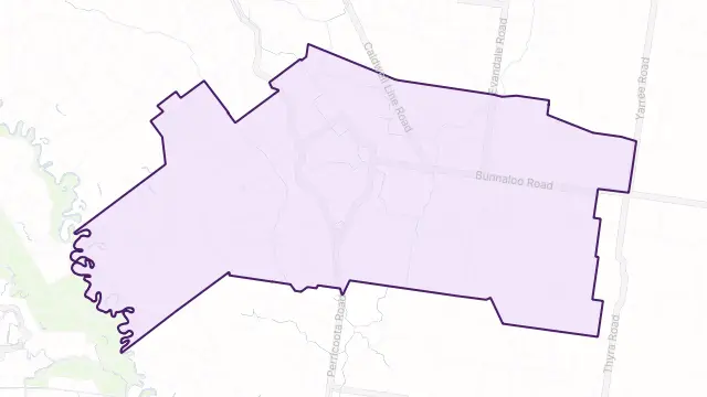 Bunnaloo Area Boundary Map