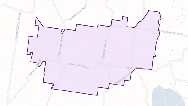 Burcher Area Boundary Map