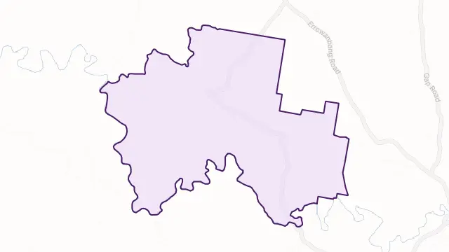 Burnt Yards Area Boundary Map