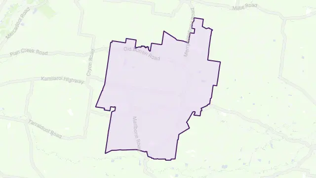 Burren Junction Area Boundary Map
