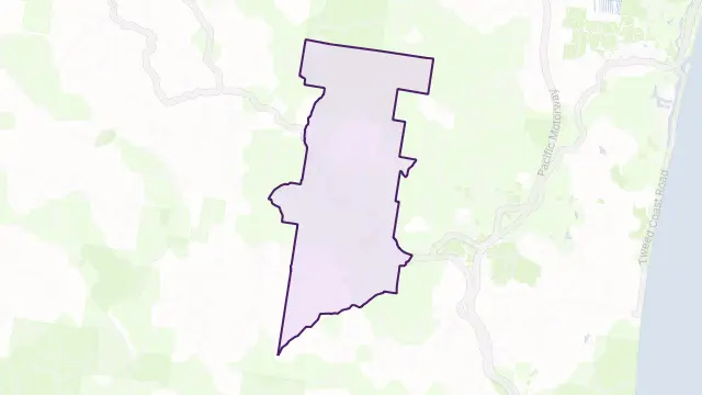 Burringbar Area Boundary Map