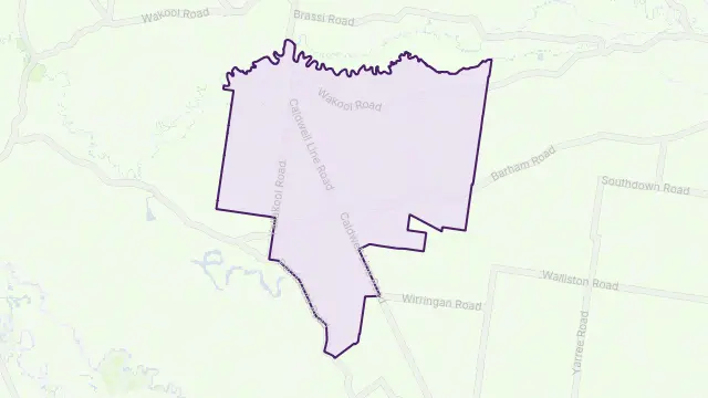 Caldwell Area Boundary Map