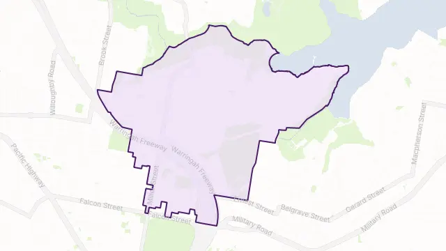 Cammeray Area Boundary Map