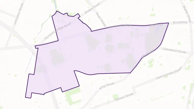 Camperdown Area Boundary Map