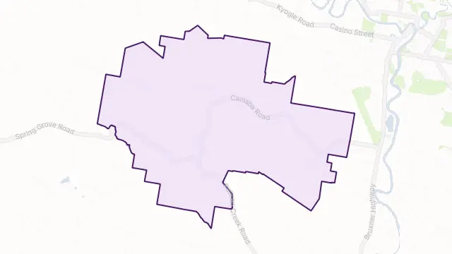 Caniaba Area Boundary Map
