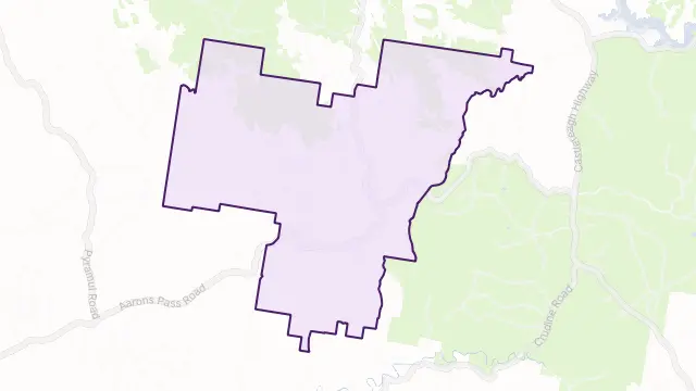 Carcalgong Area Boundary Map