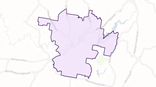 Carcoar Area Boundary Map