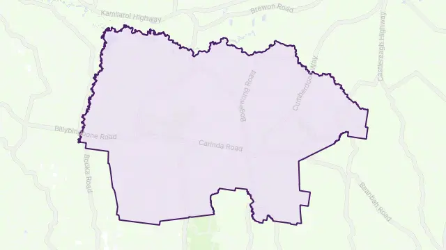 Carinda Area Boundary Map