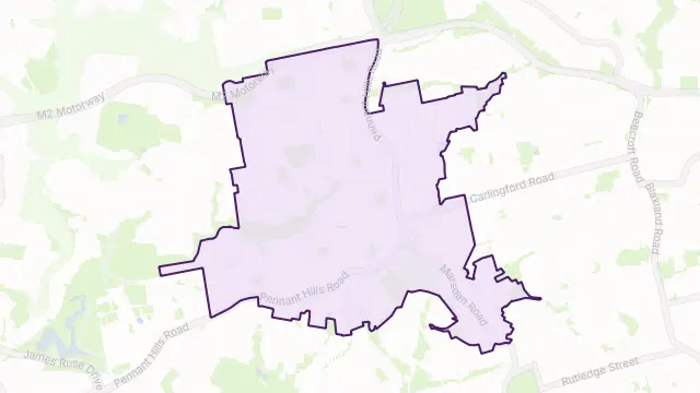 Carlingford Area Boundary Map