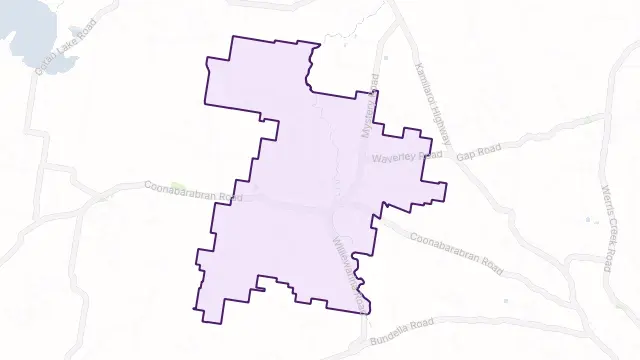 Caroona Area Boundary Map
