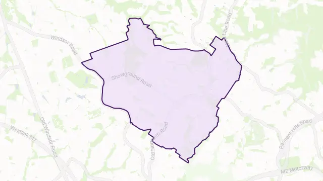 Castle Hill Area Boundary Map
