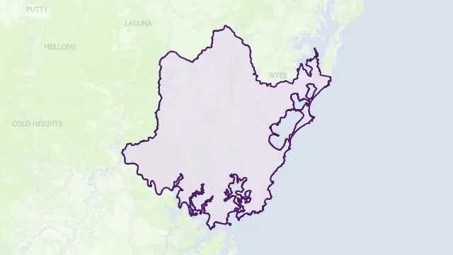 Central Coast Council Area Boundary Map