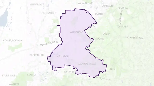 Central Darling Area Boundary Map