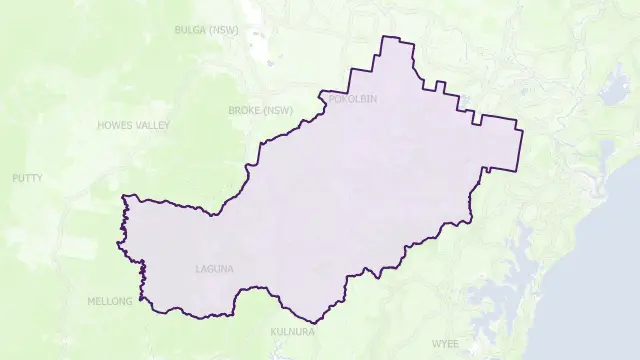 Cessnock Council Area Boundary Map