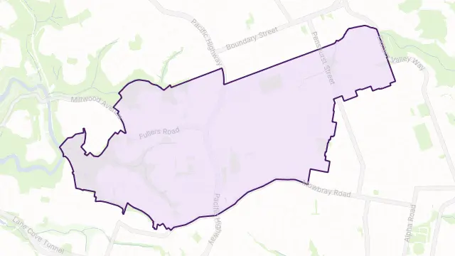 Chatswood Area Boundary Map