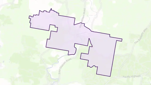 Clarence Town Area Boundary Map