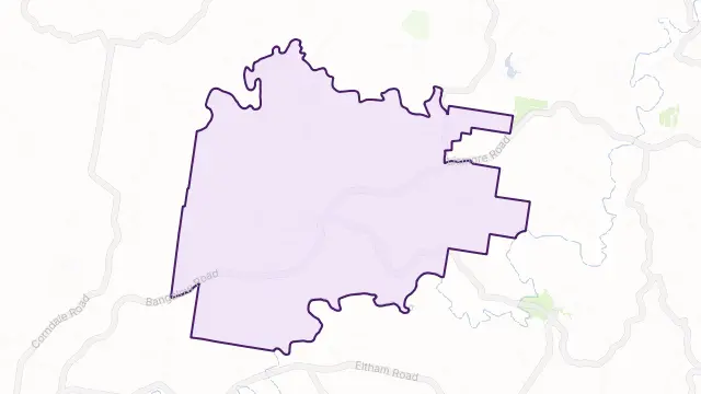 Clunes Area Boundary Map