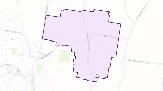 Colinroobie Area Boundary Map