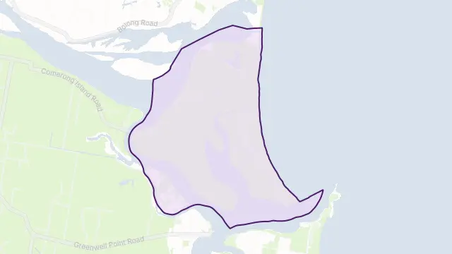 Comerong Island Area Boundary Map