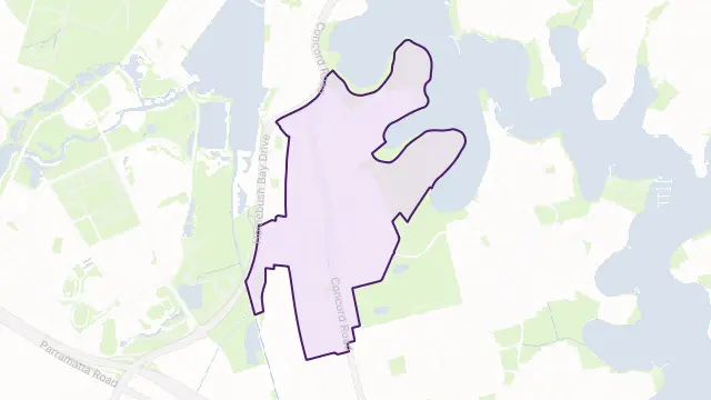 Concord West Area Boundary Map