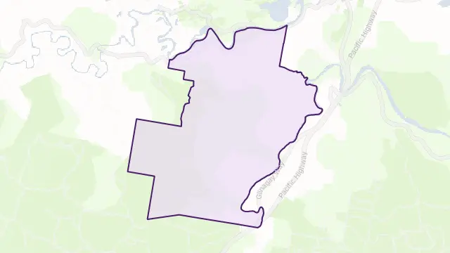Congarinni Area Boundary Map