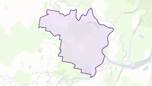 Congarinni North Area Boundary Map