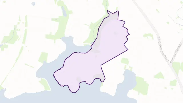 Connells Point Area Boundary Map