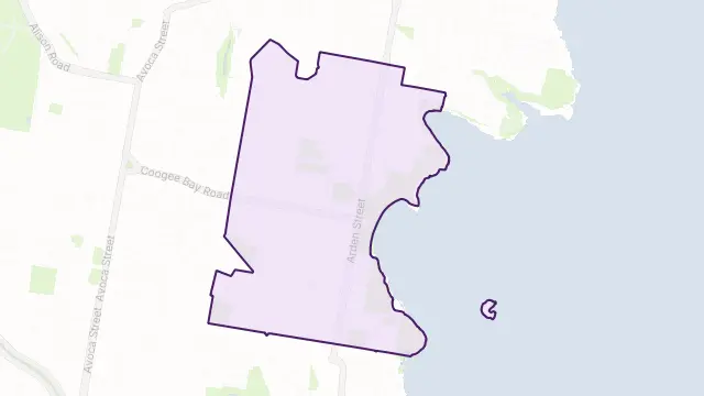 Coogee Area Boundary Map
