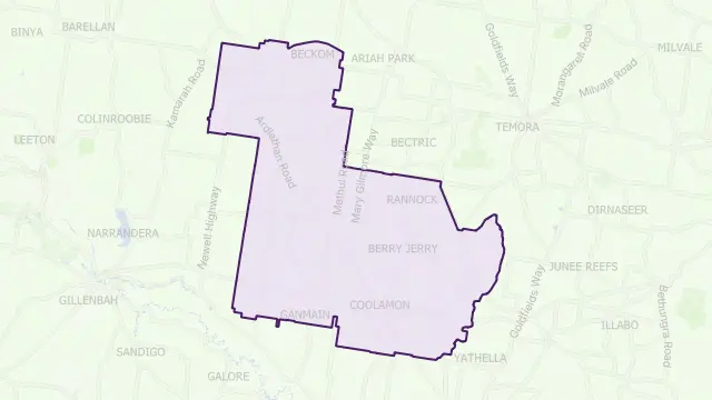 Coolamon Council Area Boundary Map
