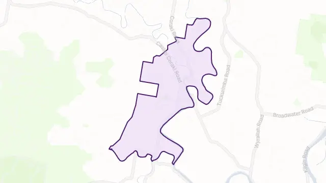 Coraki Area Boundary Map