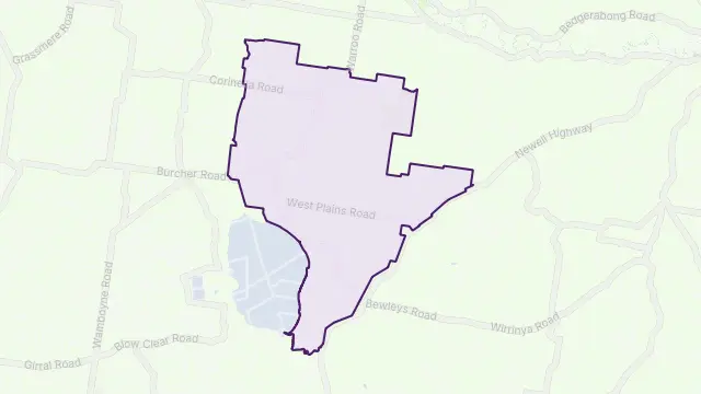 Corinella Area Boundary Map