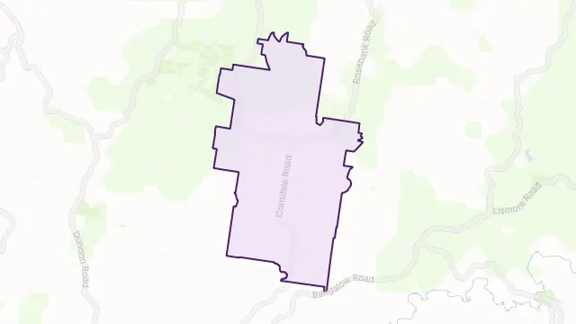 Corndale Area Boundary Map