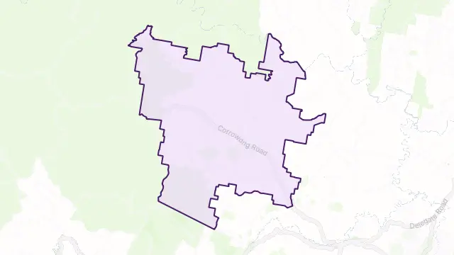 Corrowong Area Boundary Map