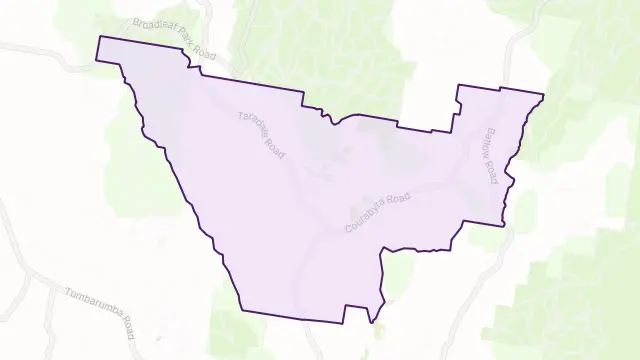 Courabyra Area Boundary Map