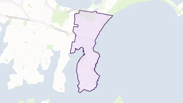 Cronulla Area Boundary Map