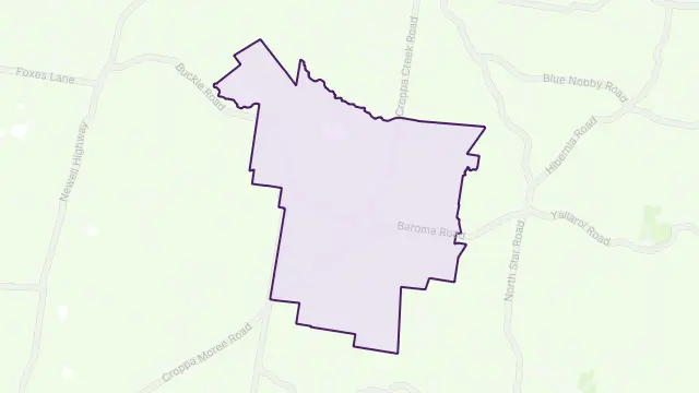 Croppa Creek Area Boundary Map